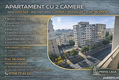 Apartament cu 2 camere decomandat în Unirii Sud - 1