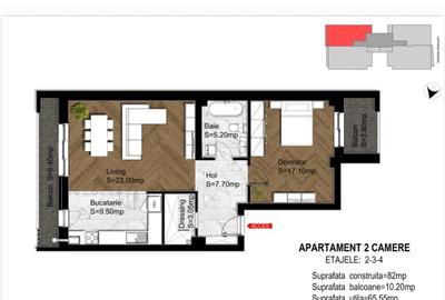 Apartament cu 2 camere decomandat în Băneasa - 24