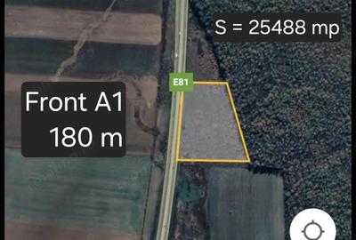 Vand teren intravilan 25488 mp KM 57 A1 front 180 m