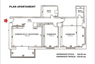 Apartament cu 3 camere decomandat, mobilat în Băneasa - 10
