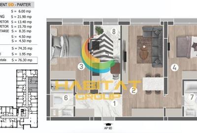Apartament cu 3 camere în Apărătorii Patriei - 2