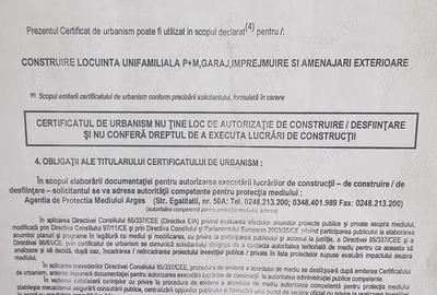 Vand teren intravilan, Babana, sat Ciobanesti, Ag, cu proiect de casa - 9