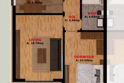Apartament cu 2 camere semidecomandat în Dobroești - 1