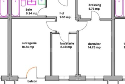 Apartamente moderne cu 2 camere, balcon si dressing - bloc nou in Ghimbav - 3