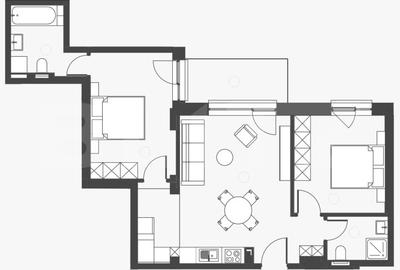Apartament cu 3 camere semidecomandat în Semicentral - 2