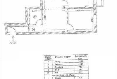 Apartament cu 3 camere semidecomandat în Est - 1
