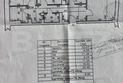 Apartament decomandat, 3 camere, 79mp, zona Piata Mare - 11
