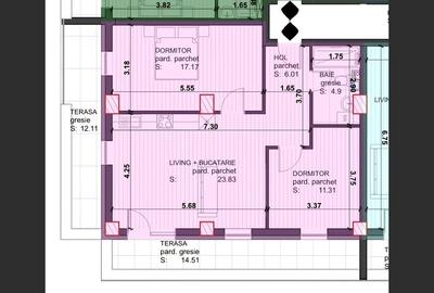 Apartament cu 3 camere, bloc nou, 2 terase Baia Mare Comision 0 - 2