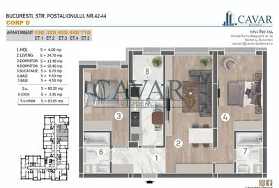 Apartament cu 3 camere decomandat în Brâncoveanu - 1