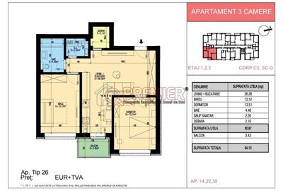 Apartament cu 3 camere în Central - 8