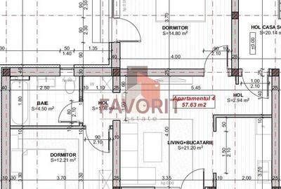 Apartament cu 3 camere semidecomandat în Braytim - 11