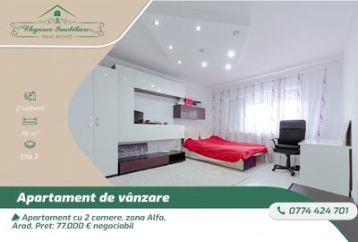 Apartament cu 2 camere si centrala proprie, zona Alfa, Arad - 1