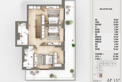 Pallady 4 camere duplex premium suprafata generoasa 195 mp - 3