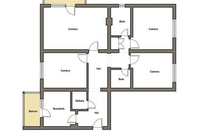 Apartament cu 4 camere decomandat în Alfa - 4