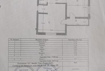 Apartament cu 3 camere decomandat în Găvana