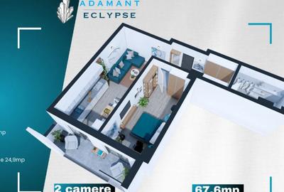 Apartament cu 2 camere semidecomandat în Nicolina - 3