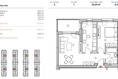Apartament 2 Camere - 2G  / Hils Nord - Pipera - Autostrada A 3 / Comision 0% - 7