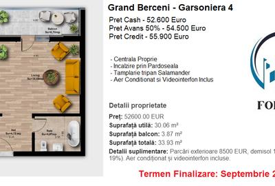 Garsonieră decomandată în Berceni