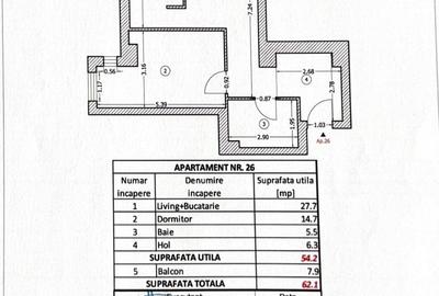 Apartament cu 2 camere semidecomandat în Central - 2