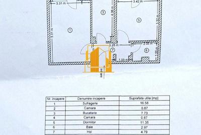 Apartament cu 2 camere în Găvana