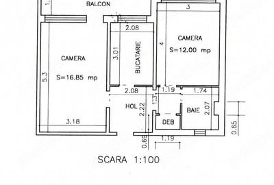 Apartament cu 2 camere decomandat, mobilat în Tătărași - 3