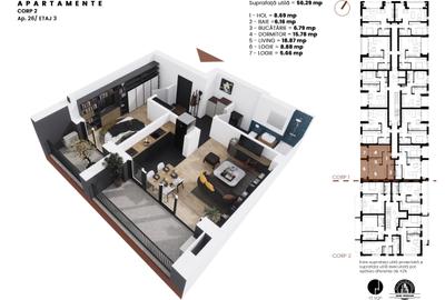 Apartament cu 2 camere decomandat în Torontalului - 12