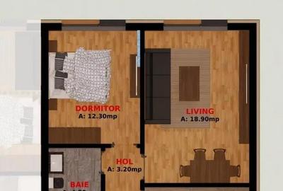 Apartament cu 2 camere semidecomandat în Dobroești - 12