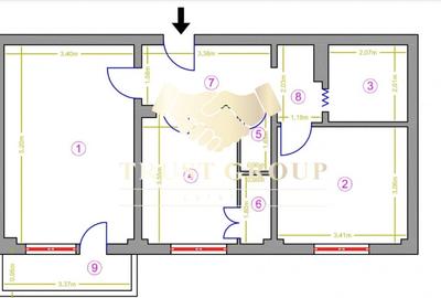 Apartament cu 2 camere decomandat în Lujerului