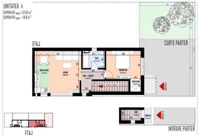 Apartament de vanzare|2camere|curte proprie|2 locuri parcare - 1