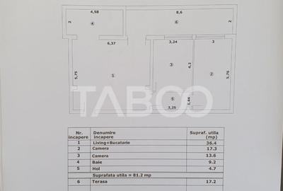 Apartament 3 camere decomandat 81 mp utili + terasa 17 mp no Apartament 3 camere decomandat 81 mp utili + terasa 17 mp no - 1