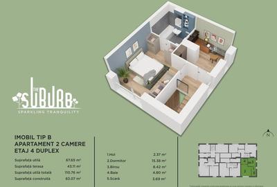 Duplex 2 camere The Suburb Buftea - 12