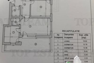Apartament 3 camere mobilat, terasa, parcare, boxa  Rotar 2 - 15