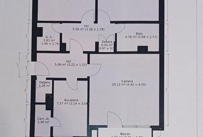 Apartament cu 3 camere decomandat în Lunei - 6