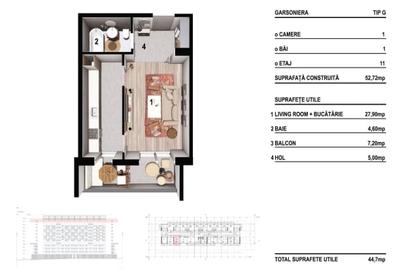 Garsonieră semidecomandată în Mihai Bravu - 1