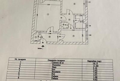 Apartament cu 2 camere decomandat în Central