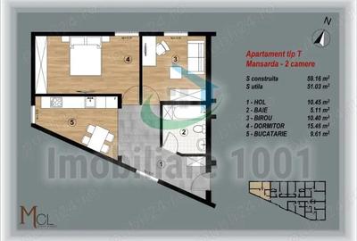 Apartamente cu 2 ?i 3 camere, imobil nou, mansarda, zona centrala - 6