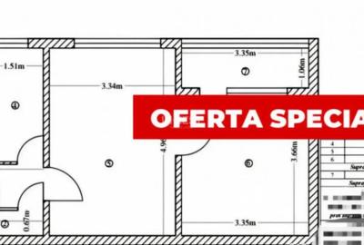 Apartament cu 2 camere nedecomandat în Podu Roș