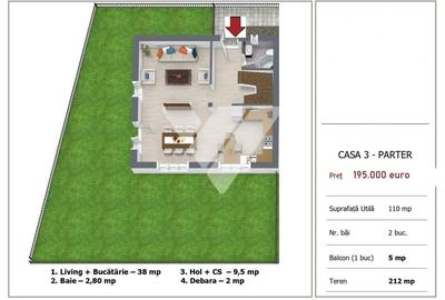 Casa noua 4 camere si teren liber 212 mp in Selimbar Sibiu - 2