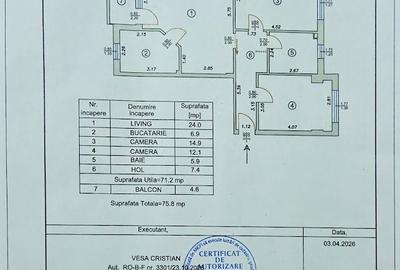 Apartament cu 3 camere decomandat în Turnișor - 4