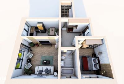 Apartament cu 2 camere decomandat în Sânpetru - 1