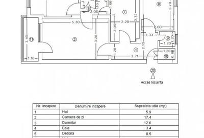 Apartament cu 3 camere semidecomandat în Central - 2