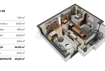 Apartament cu 2 camere decomandat în Barbu Văcărescu - 2
