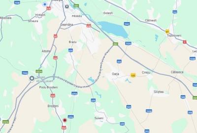 Teren intravilan 5,837 mp, parcelat in 2, utilita?ii, deschidere 64 m - 3