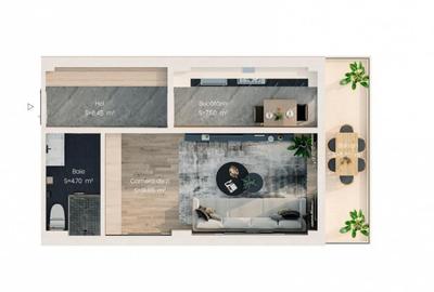 APARTAMENT 1 CAMERA, BLOC NOU, DECOMANDAT,VALEA LUPULUI,LOC - 1