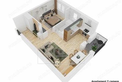 Apartament 2 camere, balcon - Doamna Stanca - nou,finisat la cheie - 1