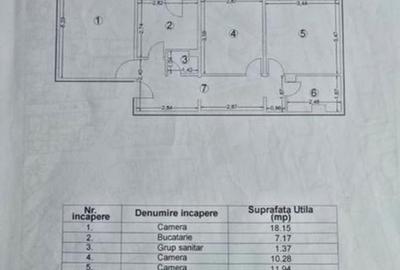 Dacia - 3 camere decomandate,  totul nou, centrala gaze, etaj parter cu balcon - 34