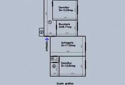 Apartament cu 4 camere decomandat în Fizicienilor