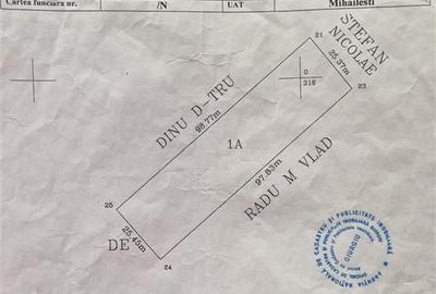 Teren 2500mp Mihailesti Draganescu, deschidere 25m - 2
