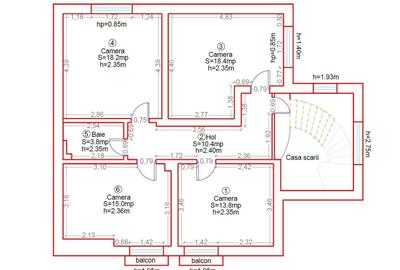 Casă individuală cu 6 camere cu Canalizare în Circumvalațiunii - 35