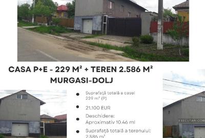 Casa P+E - 229 m?  + Teren 2.586 m?, Murgasi-Dolj